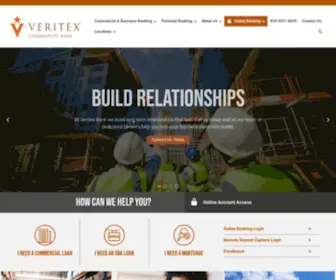 Veritexbank.com(Veritex Community Bank) Screenshot