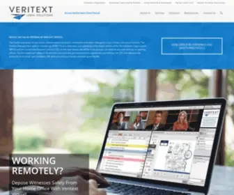 Veritextllc.com(Court Reporting Agency) Screenshot