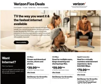 Verizon-Internet.com(Get the Best Online Exclusive Deals for Verizon Fios Internet and TV) Screenshot