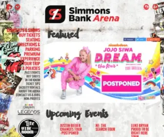 Verizonarena.com(Simmons Bank Arena) Screenshot