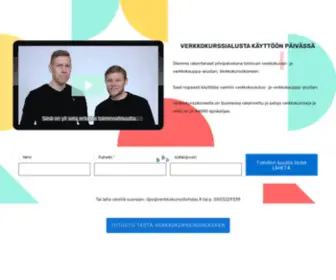 Verkkokurssikone.fi(Autamme rakentamaan koulutusbisneksen verkkoon) Screenshot