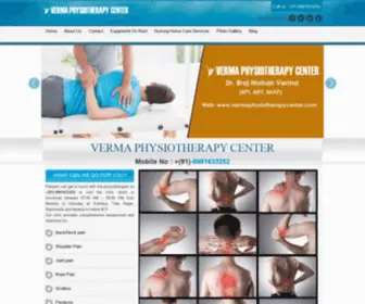 Vermaphysiotherapycenter.com(Verma Physiotherapy Center has best physiotherapists. Call:09981633252 for our services) Screenshot