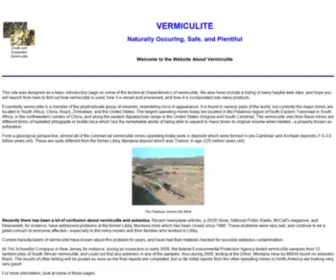 Vermiculite.net(Vermiculite Home Page for Information about Vermiculite) Screenshot