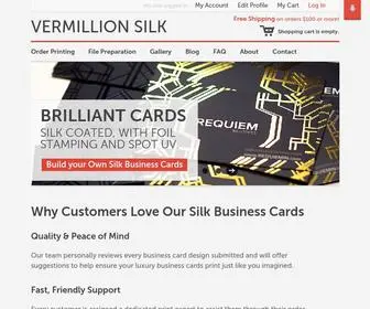 Vermillionsilkcards.com(Luxury Business Cards) Screenshot