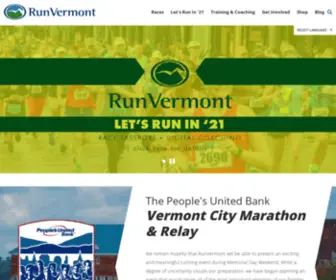 Vermontcitymarathon.org(Marathons, Relays, Running Races in Vermont) Screenshot