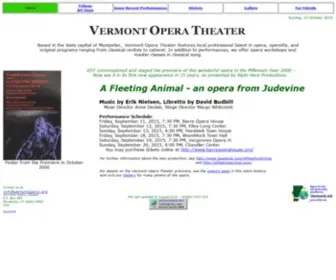 Vermontopera.org(Official web site of Vermont Opera Theater and Foliage Art Song) Screenshot