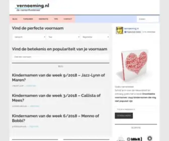 Vernoeming.nl(Alles over voornamen) Screenshot