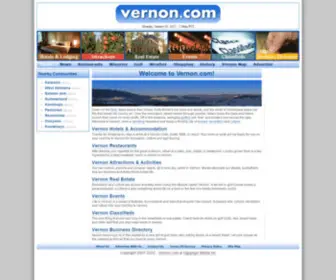 Vernon.com(Vernon BC City Guide and Tourism Information) Screenshot