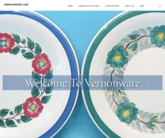 Vernonware.com(Tim & Linda Colling's website about Vernon Kilns "Vernonware" and also Winfield China and Garden City Pottery) Screenshot