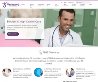 Vernovahealthcare.org(Vernova Healthcare CIC) Screenshot