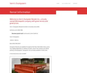 Vernsdumpsters.com(Vern's Dumpsters) Screenshot