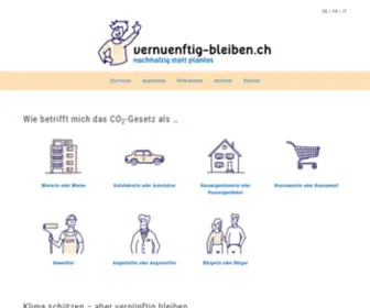 Vernuenftig-Bleiben.ch(Referendum gegen das CO2) Screenshot