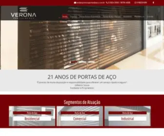 Veronaportasdeaco.com.br(Portas de aço Manual) Screenshot