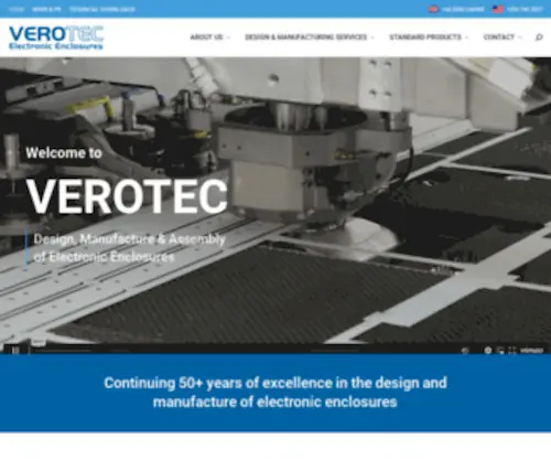 Verotec.co.uk(Design, Manufacture and Assembly of Electronic Enclosures) Screenshot