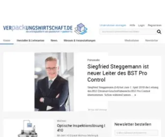 Verpackungswirtschaft.de(Plattform rund um das Thema Verpackung) Screenshot