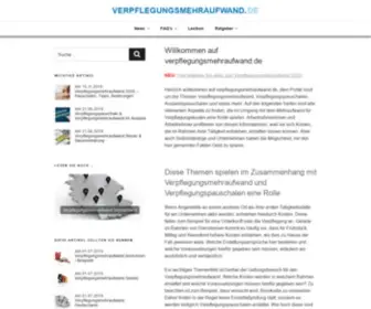 Verpflegungsmehraufwand.de(Infos & Tipps zu Verpflegungspauschalen) Screenshot