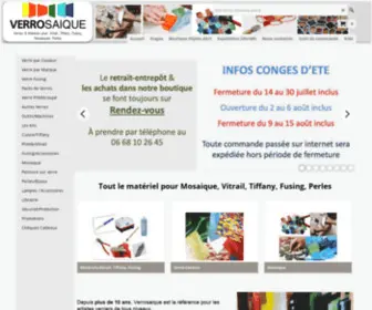 Verrosaique.com(Verrosaique tout pour le vitrail) Screenshot