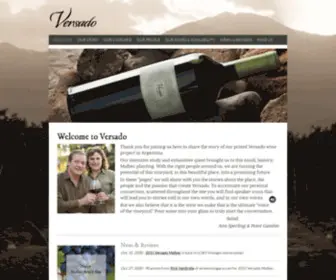 Versadowine.com(Versado Old Vine Malbec) Screenshot