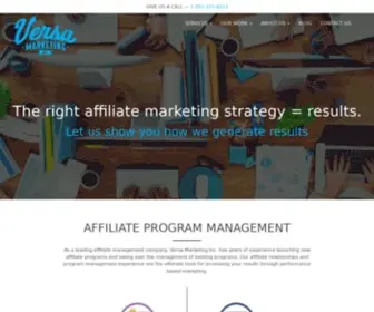 Versamarketinginc.com(Affiliate Program Management Agency) Screenshot