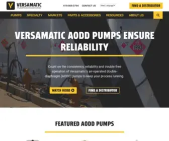 Versamatic.com(Air-Operated Double Diaphragm (AODD) Pumps) Screenshot