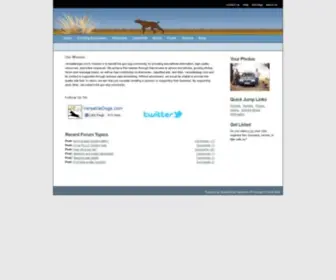 Versatiledogs.com(Home of the Sporting Dog Website) Screenshot