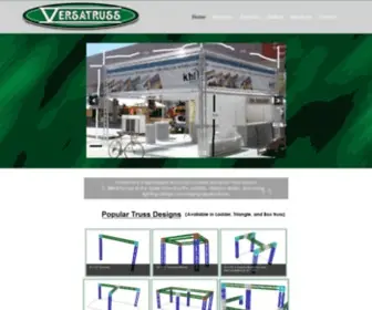 Versatruss.com(Display Stage Truss Lighting and Aluminum Truss System) Screenshot