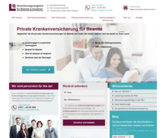 Versicherungsvergleich-Beamte.de(Vergleich private Krankenversicherung für Beamte) Screenshot