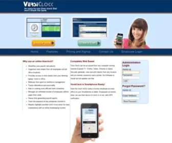 Versiclock.com(Telephone Time Clock System) Screenshot