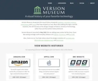 Versionmuseum.com(Version Museum) Screenshot