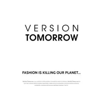 Versiontomorrow.com(Version Tomorrow) Screenshot