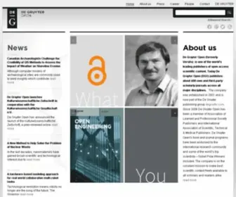 Versita.com(Emerging science publishers) Screenshot