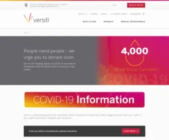 Versiti.org(Saving Lives Together) Screenshot