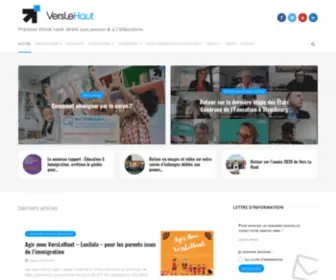 Verslehaut.org(Premier think tank dédié aux jeunes & à l'éducation) Screenshot