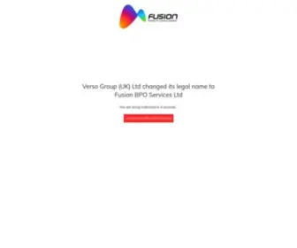 Versogroup.co.uk(Fusion BPO Services Ltd) Screenshot