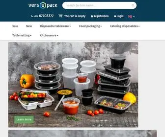 VersupackStore.com(Disposable Tableware Online Shopping) Screenshot