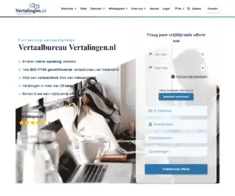 Vertalingen.nl(Vertaalbureau voor bedrijven en overheidsinstellingen) Screenshot