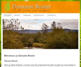 Vertbrome.com(Domaine Brome) Screenshot