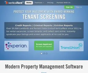 Verticalrent.com(Tenant screening) Screenshot