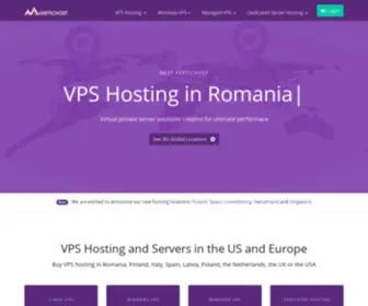 Vertichost.com(VerticHost offers VPS hosting in Europe) Screenshot