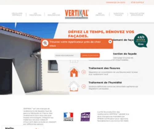 Vertikal.fr(Un réseau national expert du ravalement de façade) Screenshot