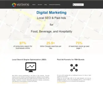 Vertivine.com(Digital Restaurant Marketing in Denver) Screenshot