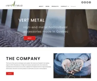 Vertmetal.com(Vert métal conçoit et fabrique des objets horticoles haut de gamme en métal) Screenshot