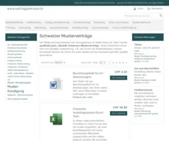 Vertragsservice.ch(Mustervertrag-Download) Screenshot