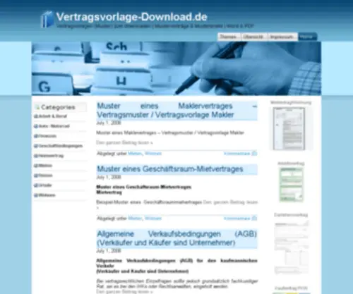 Vertragsvorlage-Download.de(Vertragsvorlage Download kostenlos) Screenshot