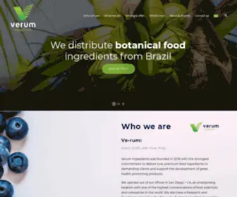 Verumingredients.com(Verum Ingredients) Screenshot