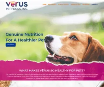 Veruspetfoods.com(Verus Pet Foods) Screenshot