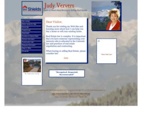 Ververs.com(Colorado Springs Real Estate with Judy Ververs and ERA Shields) Screenshot