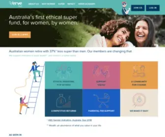 Vervesuper.com.au(Ethical Super Fund Tailored for Women by Women) Screenshot