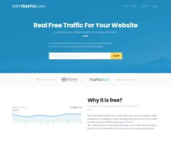 Verytraffic.com(Real Free Website Traffic) Screenshot