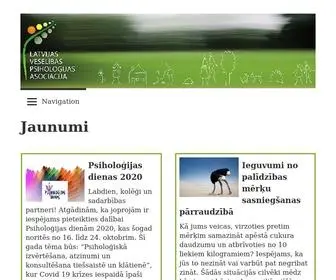 Veselibaspsihologija.lv(Latvijas Veselības psiholoģijas asociācija) Screenshot